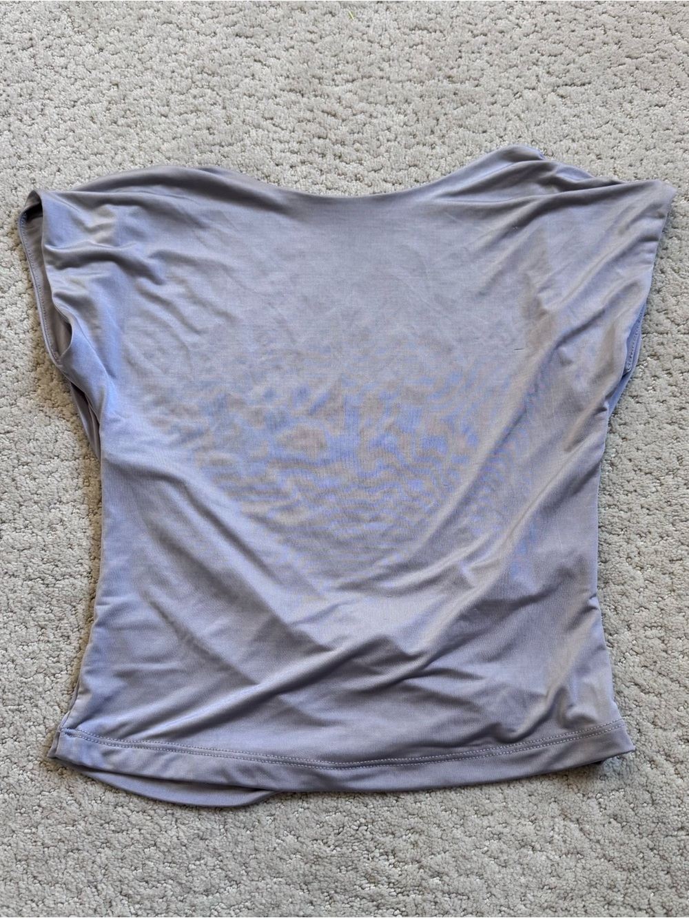 Stradivarius Women's Short Sleeve Open BackShirt Gray Size Medium